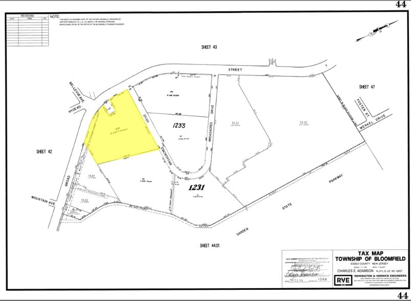 1409 Broad St, Bloomfield, NJ for lease - Plat Map - Image 3 of 3