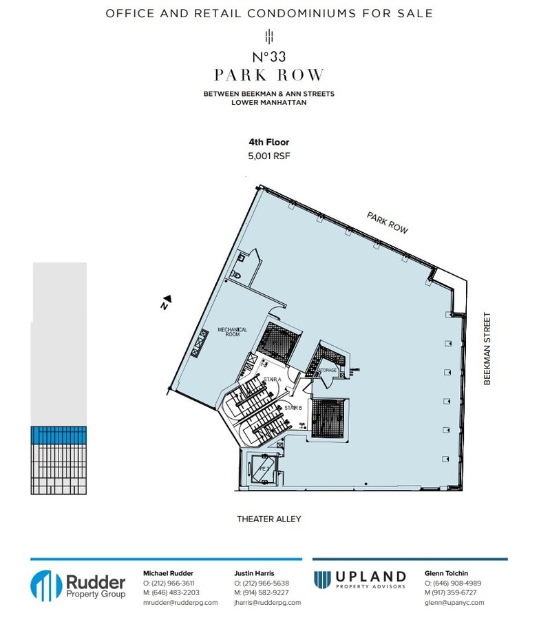 33 Park Row, New York, NY 10038 - Unité 4th -  - Plan d’étage - Image 1 of 2
