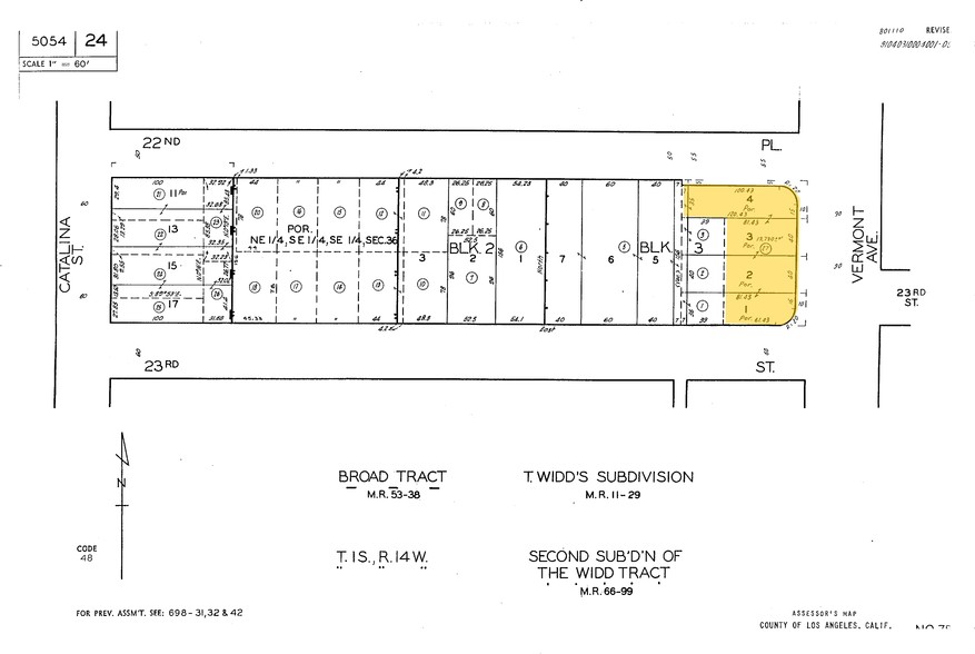 2241 S Vermont Ave, Los Angeles, CA à vendre - Plan cadastral - Image 2 de 9