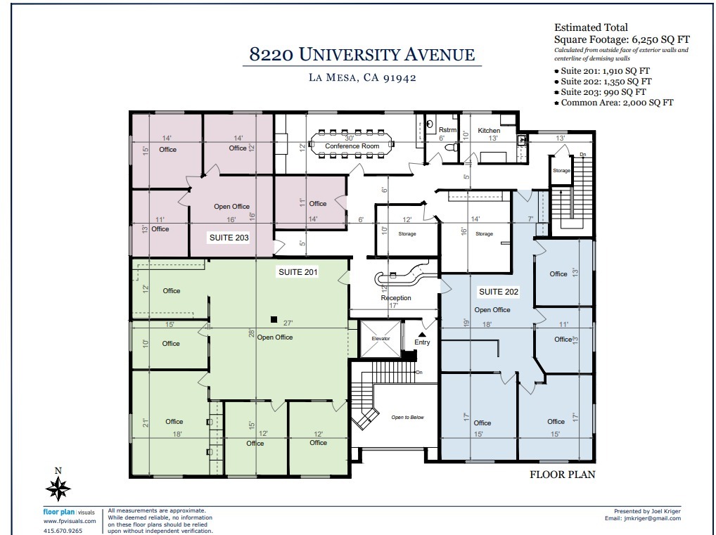 8220 University Ave, La Mesa, CA for lease Floor Plan- Image 1 of 1