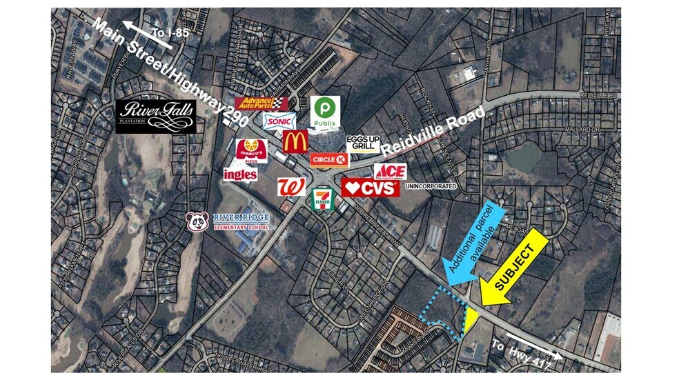 Moore Duncan Highway Hwy, Moore, SC for sale - Aerial - Image 1 of 3