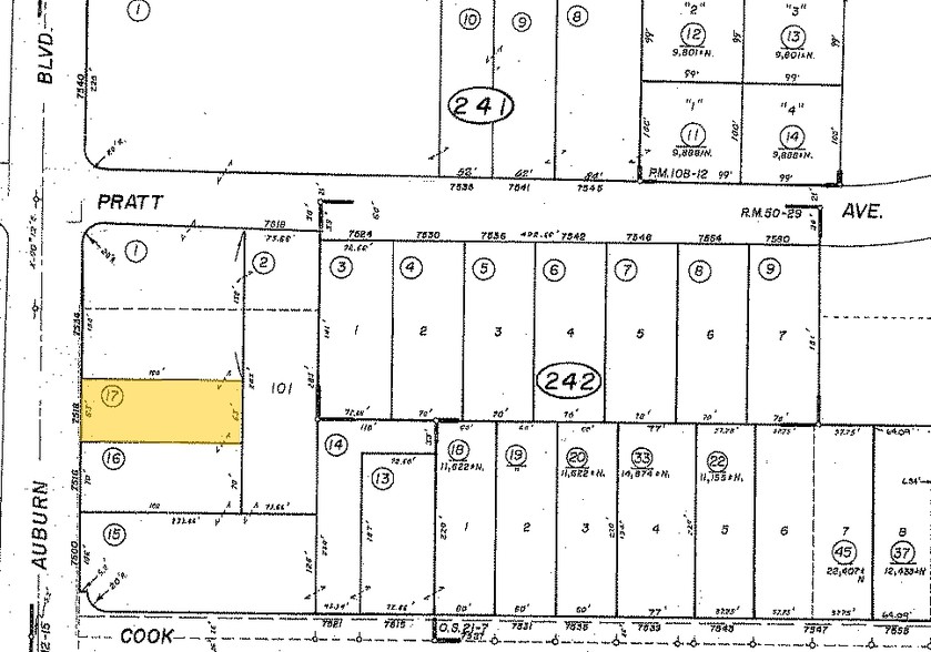 7518-7520 Auburn Blvd, Citrus Heights, CA for lease - Plat Map - Image 2 of 4