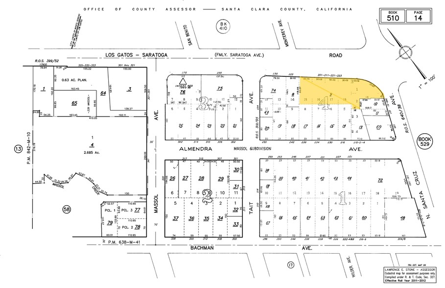 221 Saratoga-Los Gatos Rd, Los Gatos, CA à vendre - Plan cadastral - Image 1 de 1