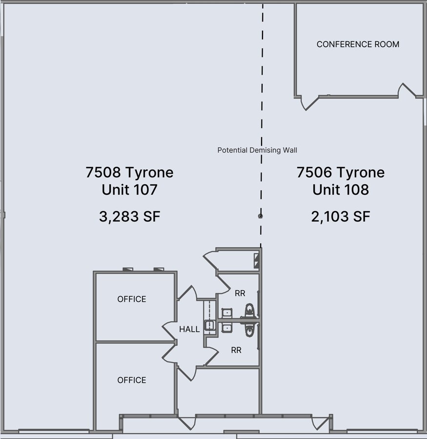 7500-7536 Tyrone Ave, Van Nuys, CA 91405 - Unité 7506 Unit 107 - - Plan d’étage - Image 1 of 1