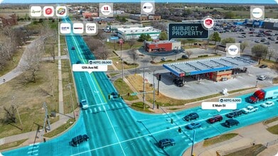 615 12th Ave NE, Norman, OK - Aerial  map view