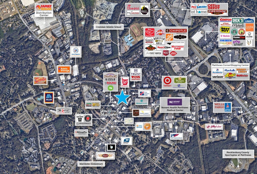 435 N Trade St, Matthews, NC à louer - Photo du bâtiment - Image 2 de 2