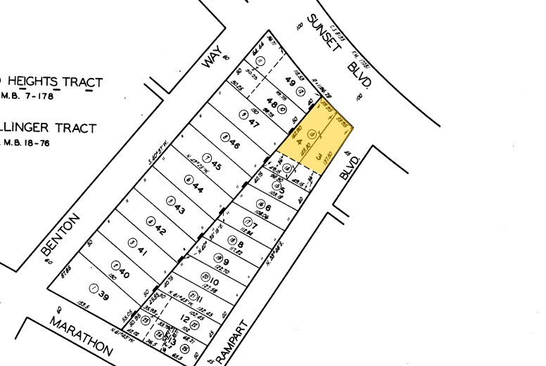 2600-2606 W Sunset Blvd, Los Angeles, CA à louer - Plan cadastral - Image 2 de 4