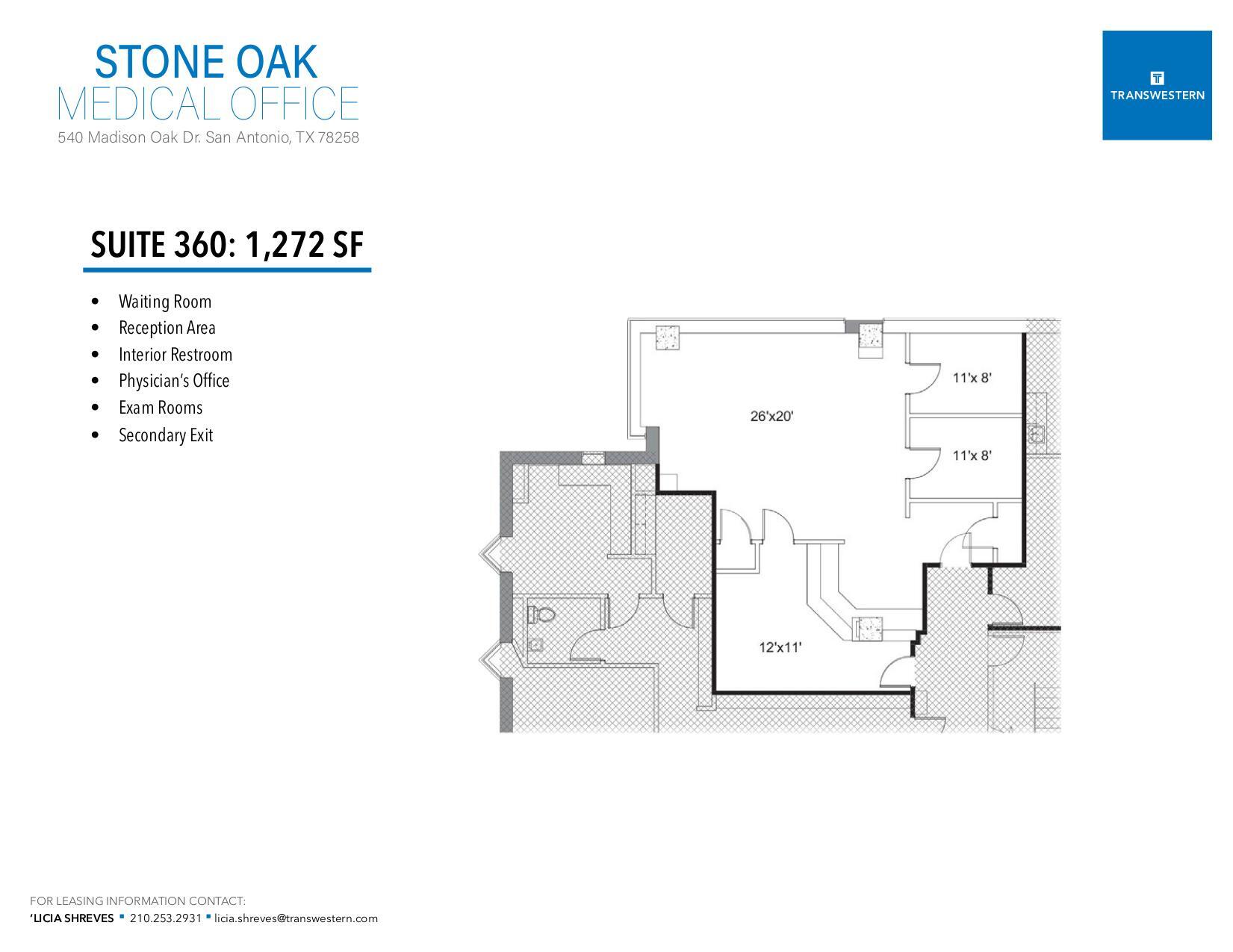 540 Madison Oak Dr, San Antonio, TX for lease Floor Plan- Image 1 of 1
