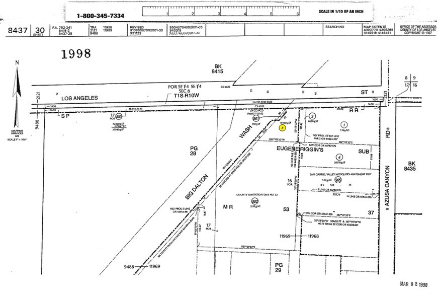 1217 N Azusa Canyon Rd, West Covina, CA à vendre - Plan cadastral - Image 2 de 2