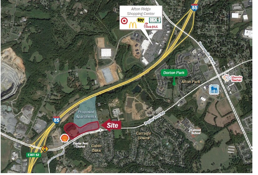 6841 Poplar Tent Rd, Concord, NC à vendre - Aérien - Image 1 de 2