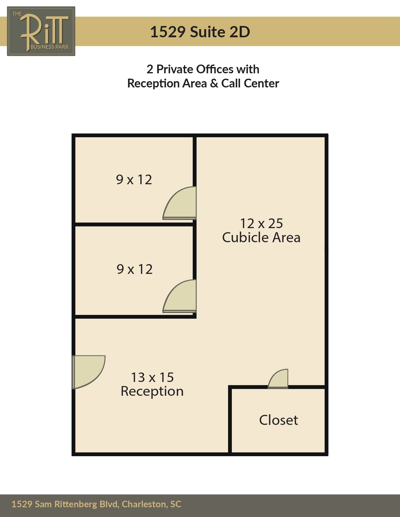 1525 Sam Rittenberg Blvd, Charleston, SC à louer Plan d’étage- Image 1 de 15