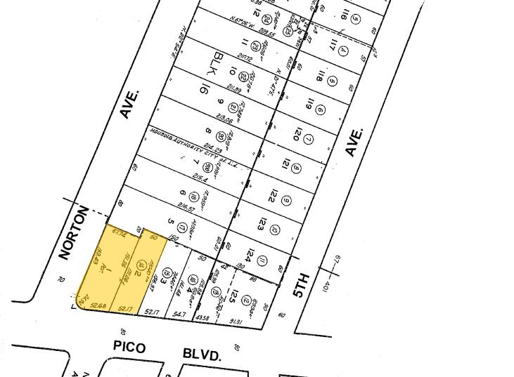 4013-4027 W Pico Blvd, Los Angeles, CA for lease - Plat Map - Image 2 of 5