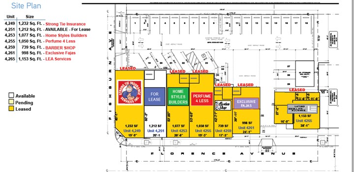 4249-4265 Florence Ave, Bell, CA à louer - Photo du bâtiment - Image 2 de 9