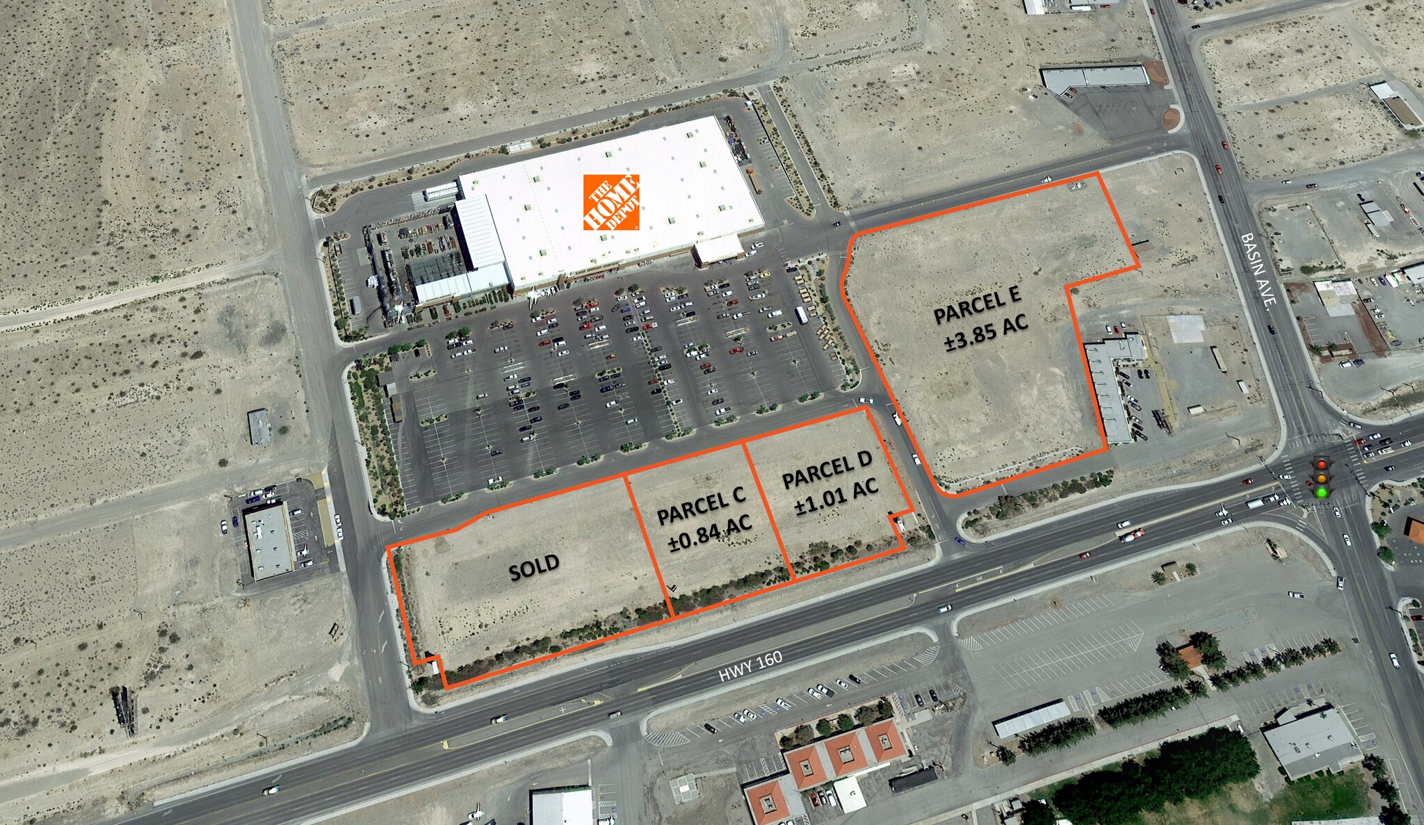 Highway 160, Pahrump, NV for sale Aerial- Image 1 of 4