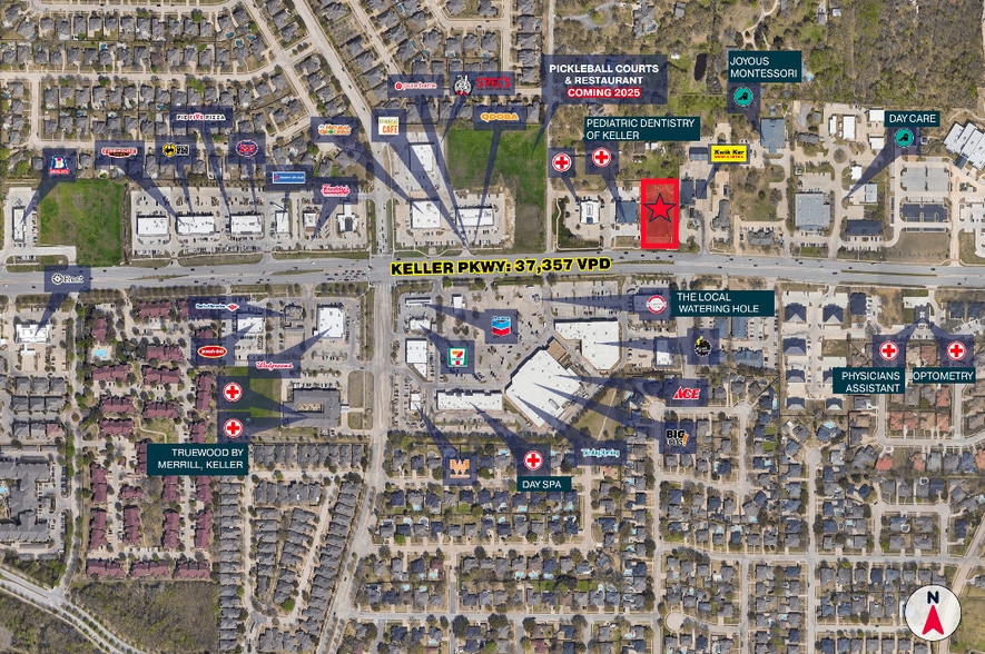 1637 Keller Pky, Keller, TX à louer - Aérien - Image 3 de 4