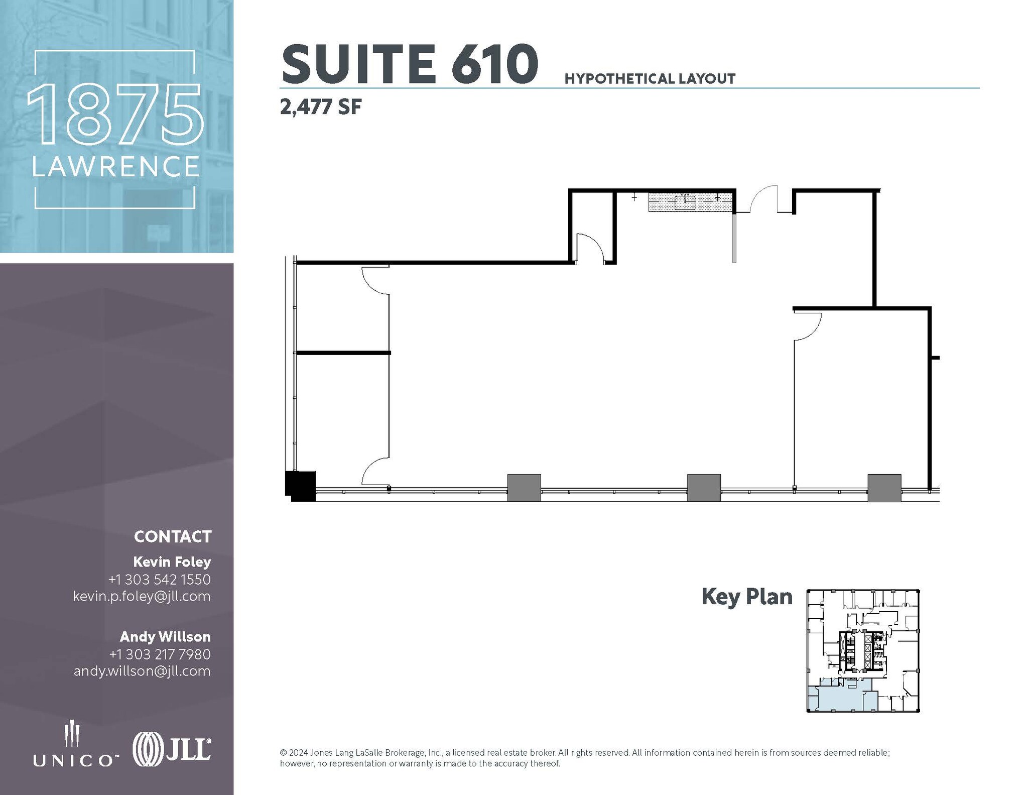 1875 Lawrence St, Denver, CO for lease Floor Plan- Image 1 of 7