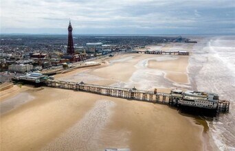 North Pier, Blackpool, LAN - AÉRIEN Vue de la carte