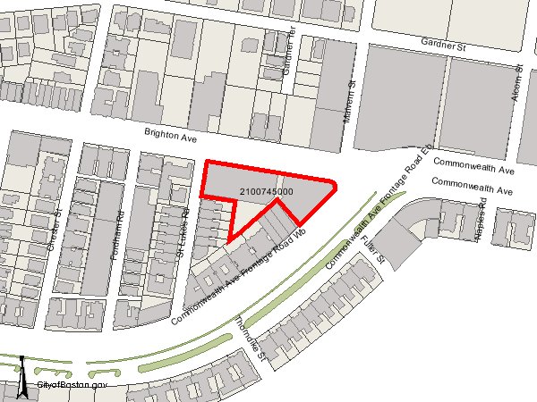 1101-1113 Commonwealth Ave, Boston, MA à louer - Plan cadastral - Image 3 de 10