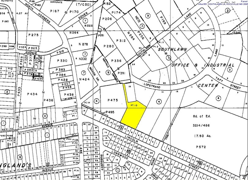 551-567 Southlawn Ln, Rockville, MD for lease - Plat Map - Image 3 of 4