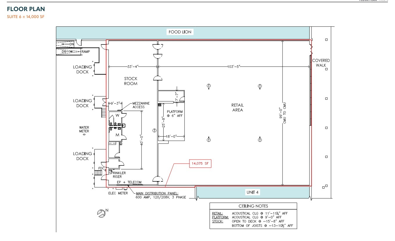 1303-1339 5th Ave, Garner, NC for lease Floor Plan- Image 1 of 1