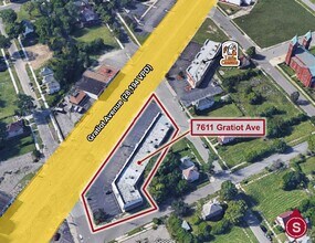 7611-7661 Gratiot Ave, Detroit, MI - AERIAL map view - Image1
