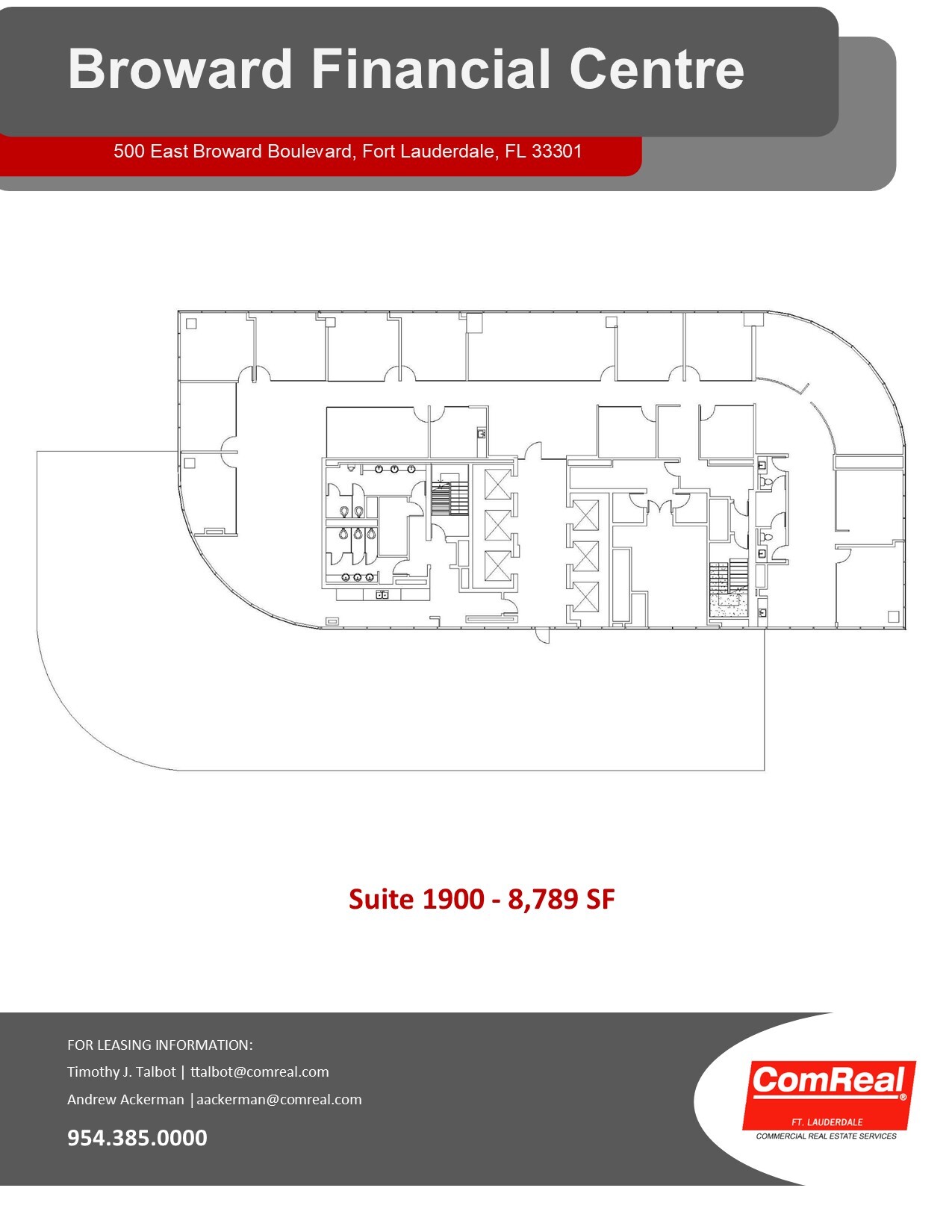 500 E Broward Blvd, Fort Lauderdale, FL à louer Plan d’étage- Image 1 de 1