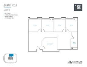 160 W Santa Clara St, San Jose, CA à louer Plan d  tage- Image 1 de 1