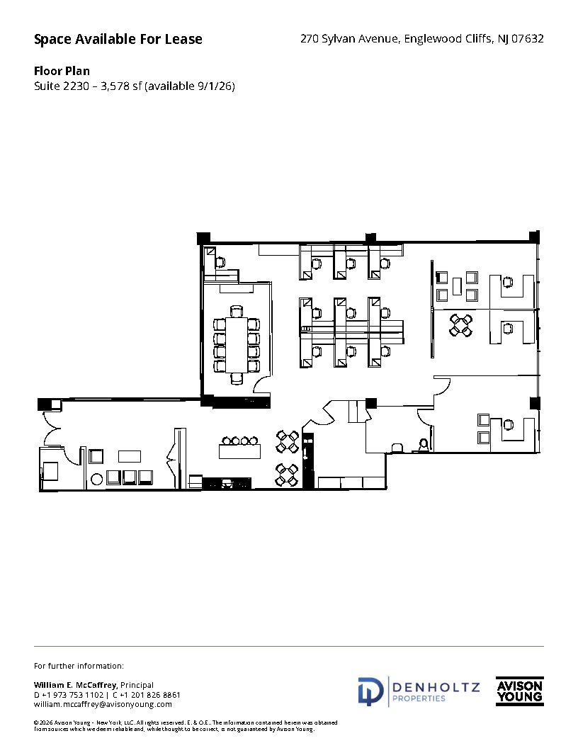 270 Sylvan Ave, Englewood Cliffs, NJ à louer Plan d’étage- Image 1 de 1