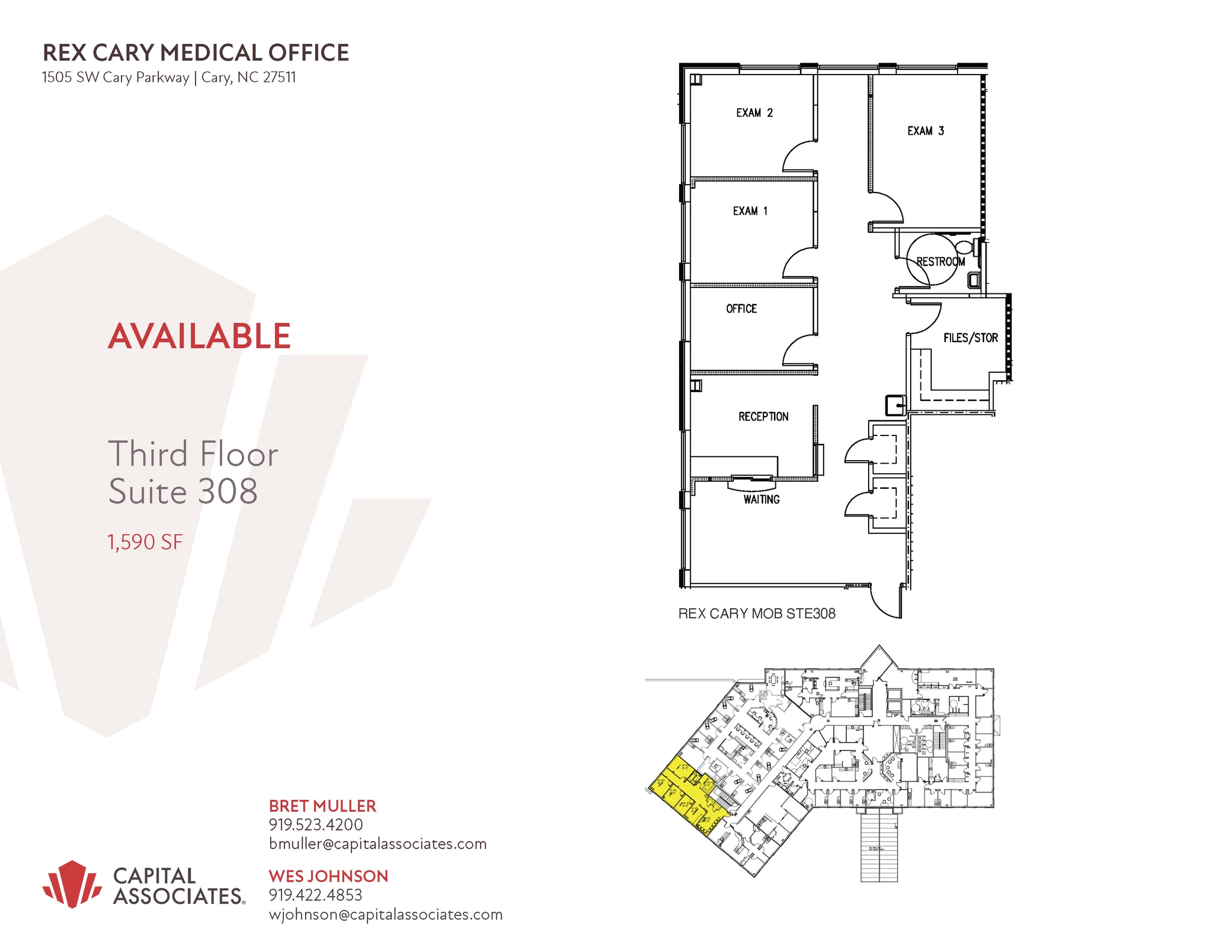1505 SW Cary Pky, Cary, NC à louer Plan d’étage- Image 1 de 1