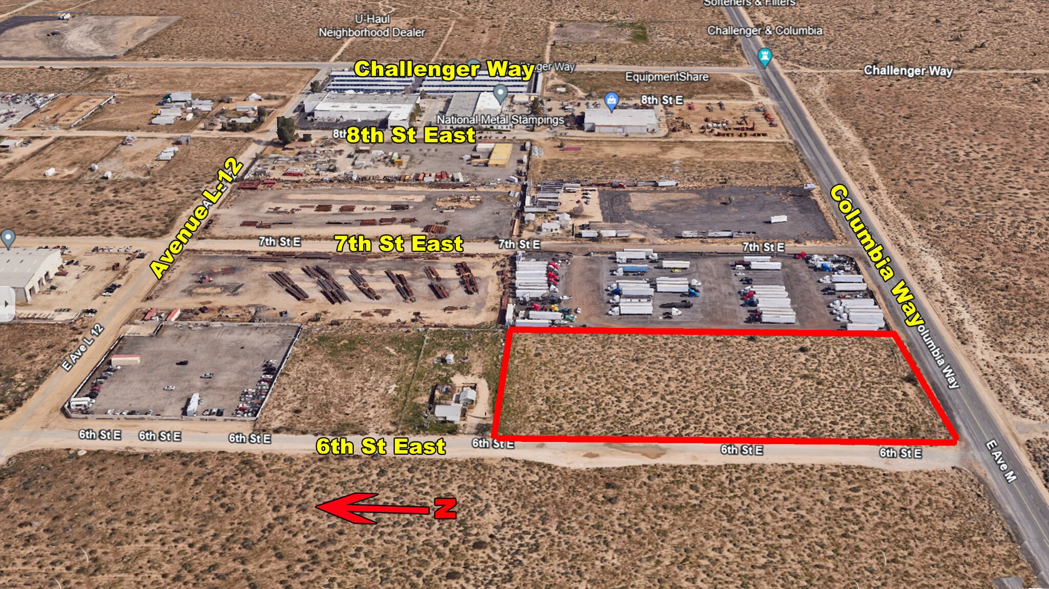 NEC of Columbia Way and 6th St East, Lancaster, CA à louer Aérien- Image 1 de 4