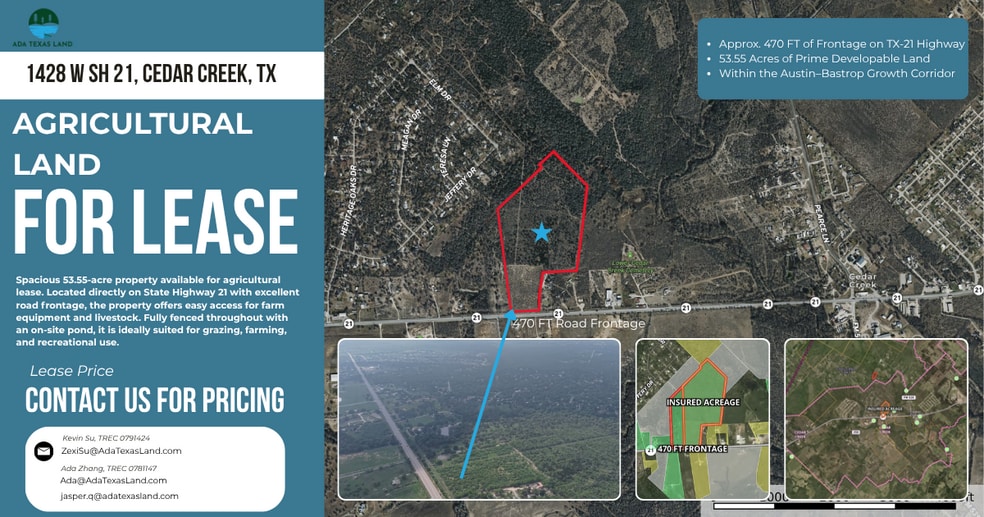 1428 Highway 21 W, Cedar Creek, TX for lease - Building Photo - Image 1 of 2