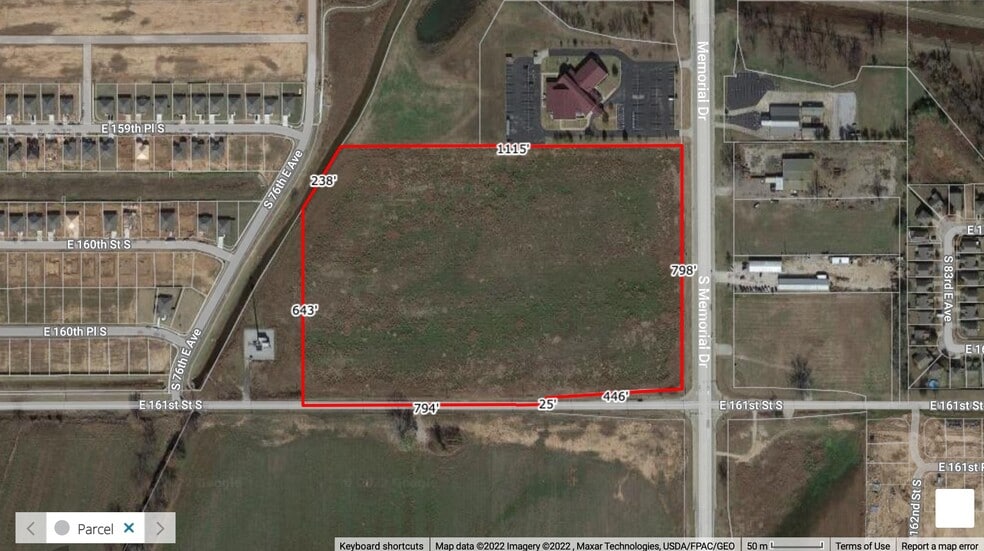 NW/C 161st & Memorial Drive, 1-23.2 AC, Bixby, OK for sale - Building Photo - Image 2 of 2