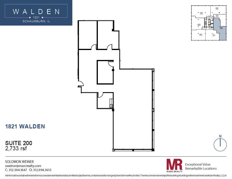 1821 Walden Office Sq, Schaumburg, IL for lease Floor Plan- Image 1 of 8