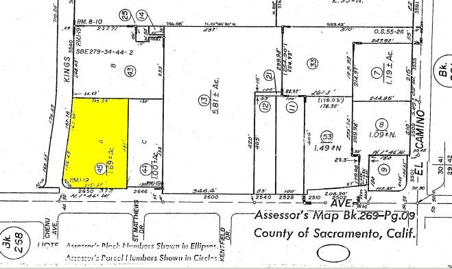 2650 Watt Ave, Sacramento, CA à vendre - Plan cadastral - Image 2 de 4