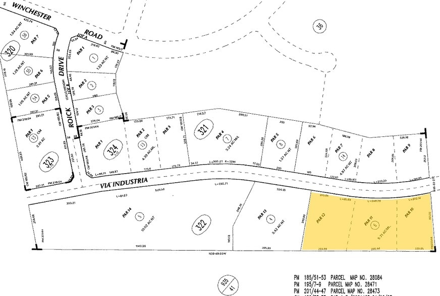 27375-27381 Via Industria, Temecula, CA for lease - Plat Map - Image 2 of 3