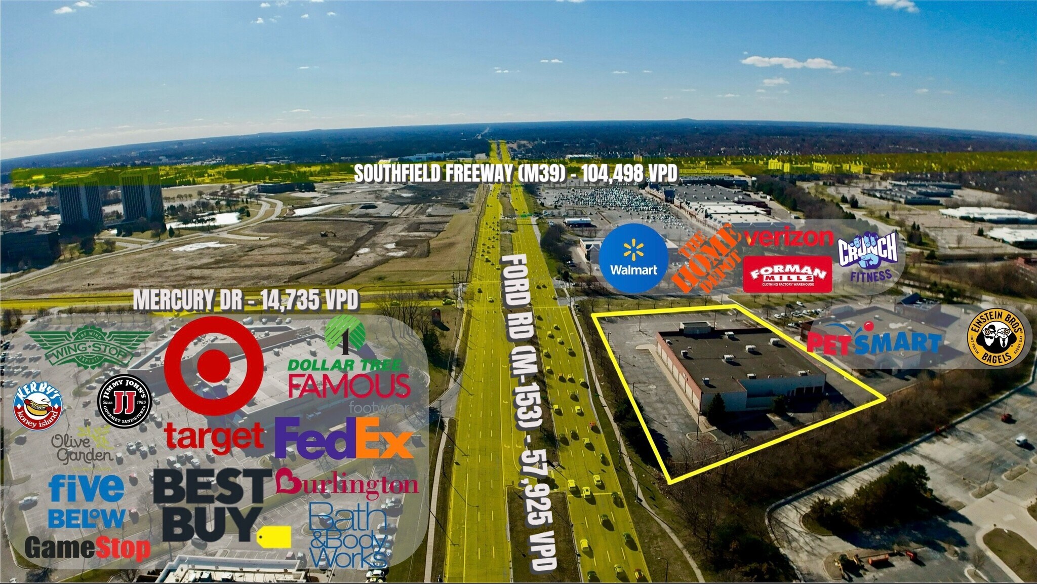 5600-5700 Mercury Dr, Dearborn, MI à louer Photo du bâtiment- Image 1 de 8