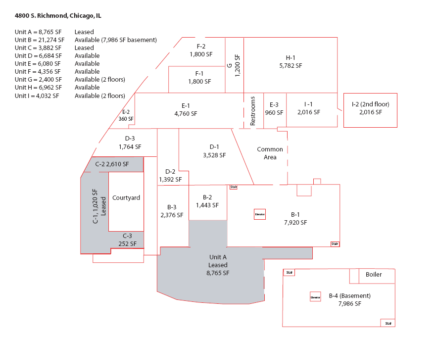 4800-4814 S Richmond St, Chicago, IL for lease Typical Floor Plan- Image 1 of 5