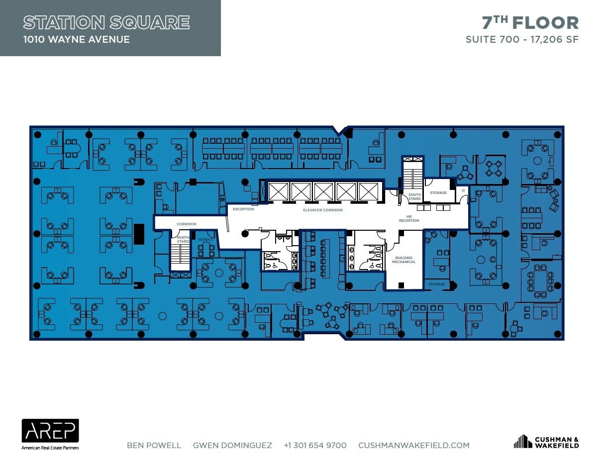 1100 Wayne Ave, Silver Spring, MD à louer Plan d’étage- Image 1 de 1