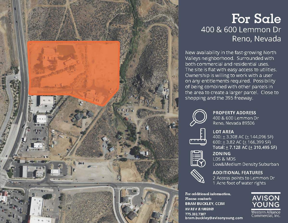 400 Lemmon Dr, Reno, NV à vendre Aérien- Image 1 de 3