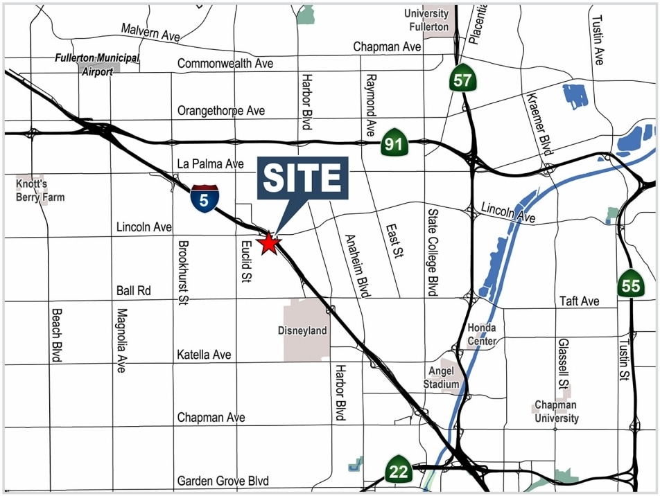 127 1/2 S Manchester Ave, Anaheim, CA for lease Map- Image 1 of 2