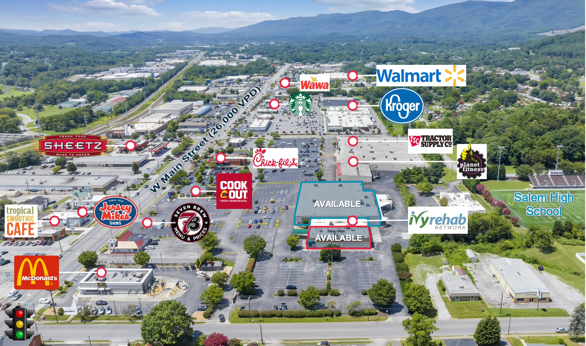 1215-1227 W Main St, Salem, VA for lease Primary Photo- Image 1 of 3