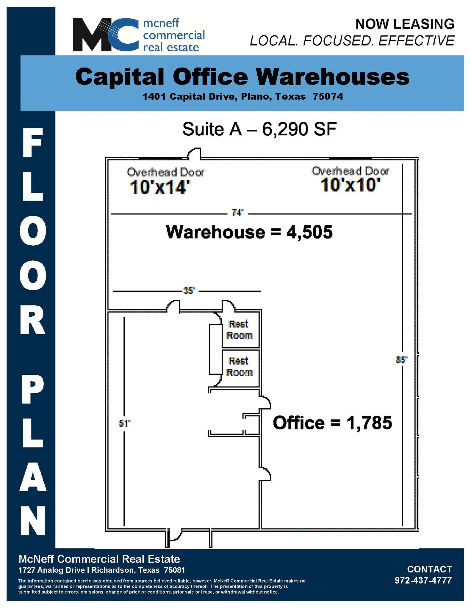 1401 Capital Ave, Plano, TX for lease Floor Plan- Image 1 of 1