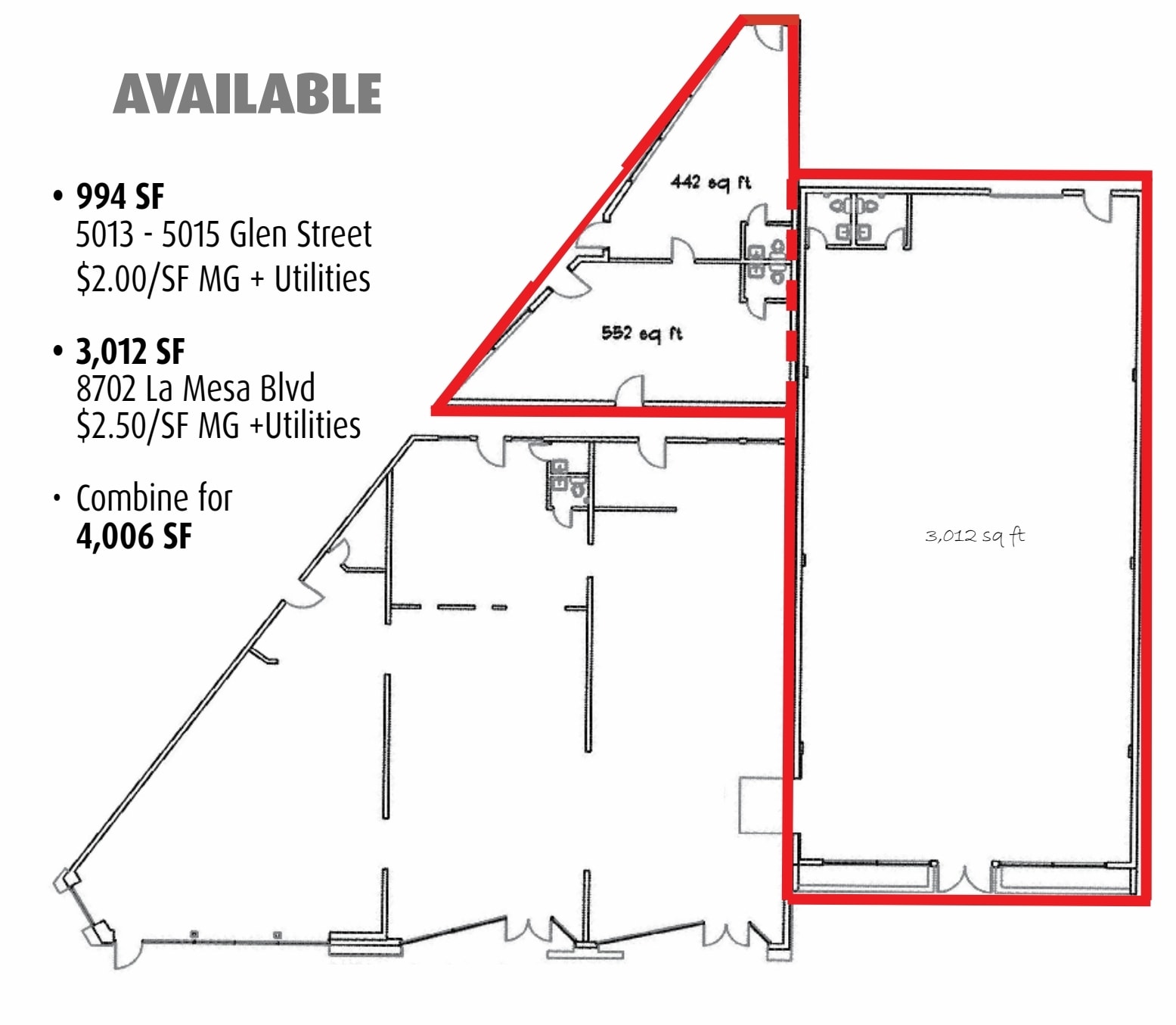 8710 La Mesa Blvd, La Mesa, CA for lease Floor Plan- Image 1 of 2