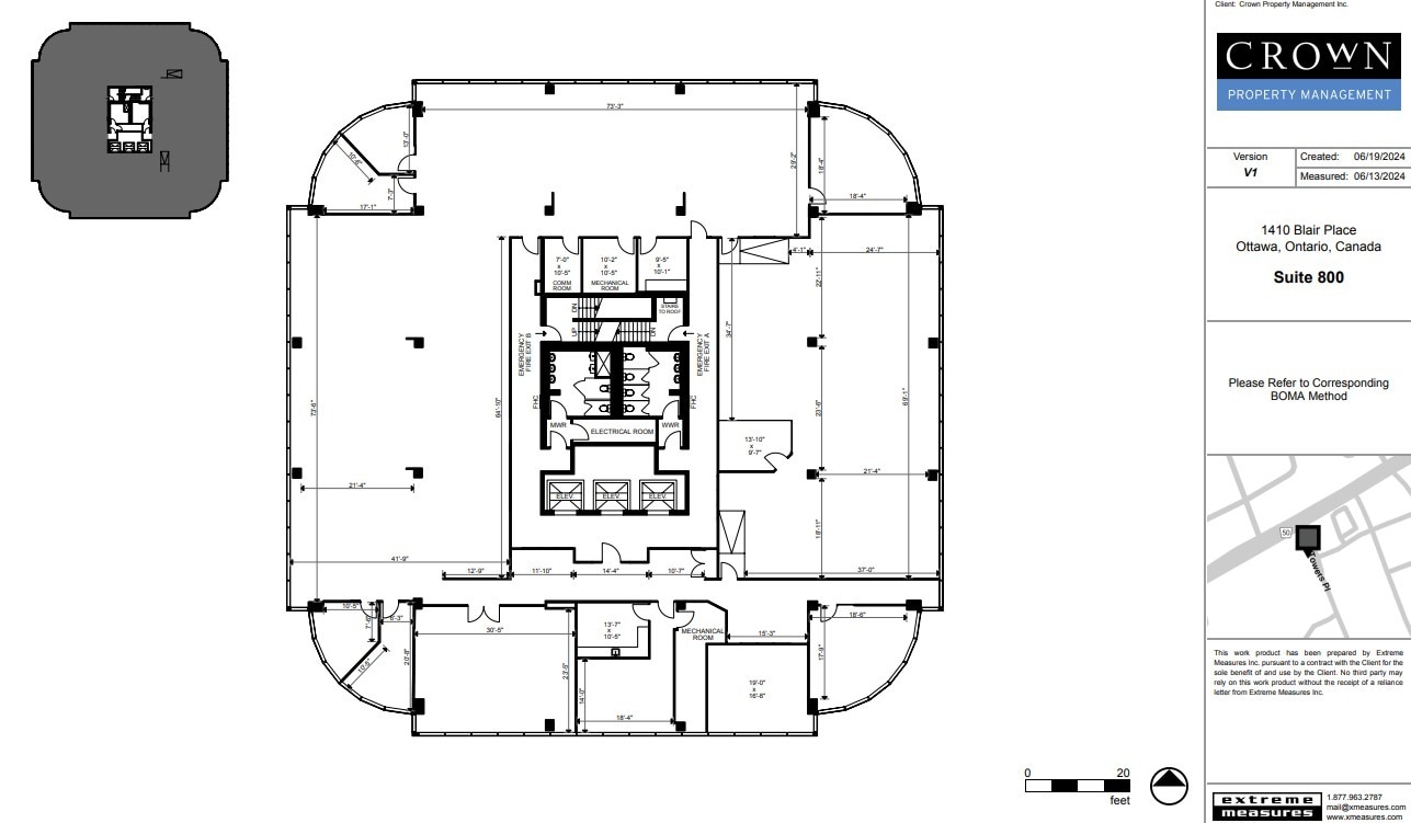 1400 Blair Towers Pl, Ottawa, ON à louer Plan d’étage- Image 1 de 1