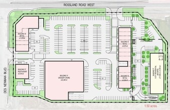 Rossland Rd W & Des Newman Blvd, Whitby, ON for lease Site Plan- Image 2 of 2