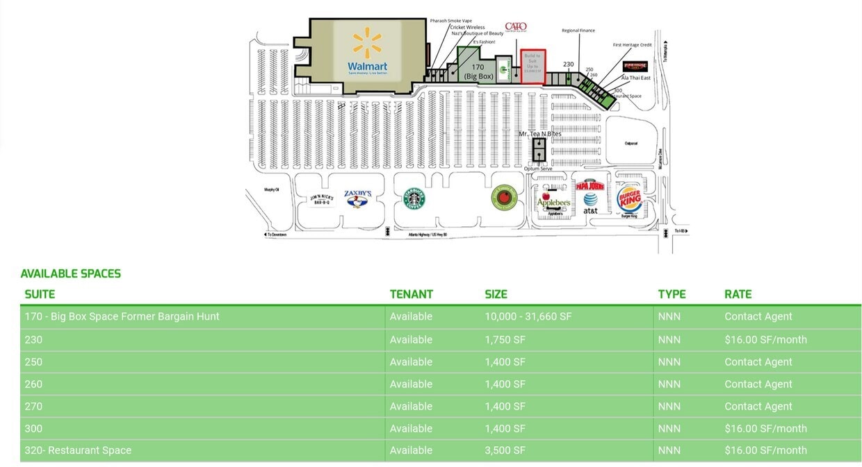 6641-6667 Atlanta Hwy, Montgomery, AL for lease Site Plan- Image 1 of 1