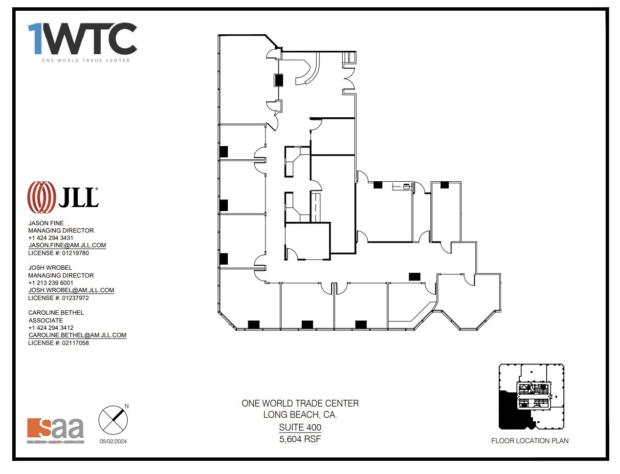 1 World Trade Ctr, Long Beach, CA à louer Plan d  tage- Image 1 de 1