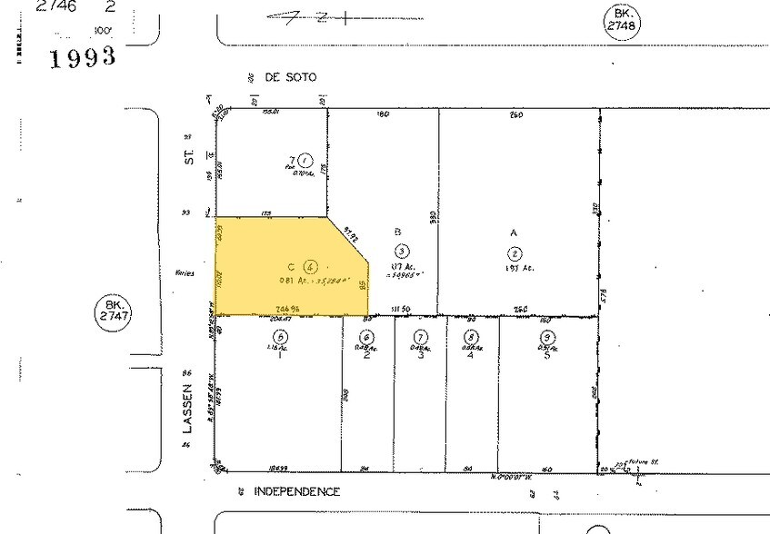 20920-20930 Lassen St, Chatsworth, CA à louer - Plan cadastral - Image 2 de 3