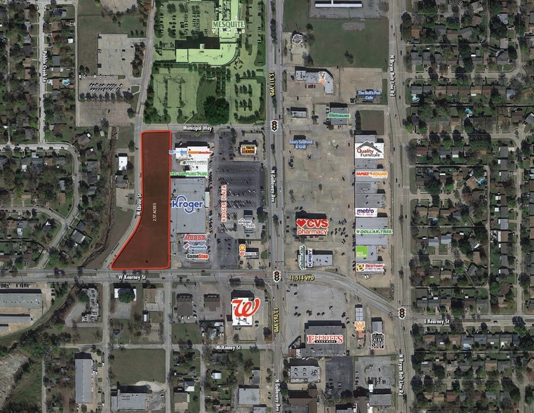 525 Galloway Ave, Mesquite, TX for lease - Aerial - Image 3 of 6