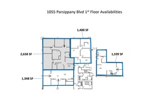 1055 Parsippany Blvd, Parsippany, NJ for lease Floor Plan- Image 1 of 1